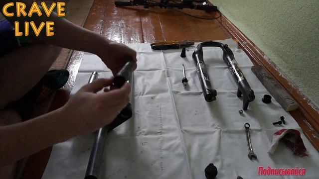 Как перебрать вилку от велосипеда SR SUNTOUR Самому дома смотреть онлайн