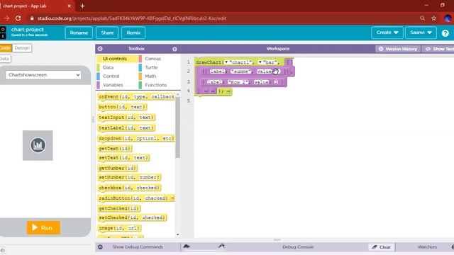 How to draw a chart in code.org's App Lab. смотреть онлайн