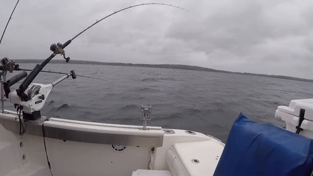 Trolling Sebago Lake for Lake Trout with Sebago Sport Fishing. Part 2. Leadcore. Downriggers. Maine смотреть онлайн