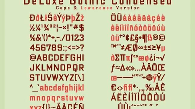 DeLuxe Gothic Font Download смотреть онлайн