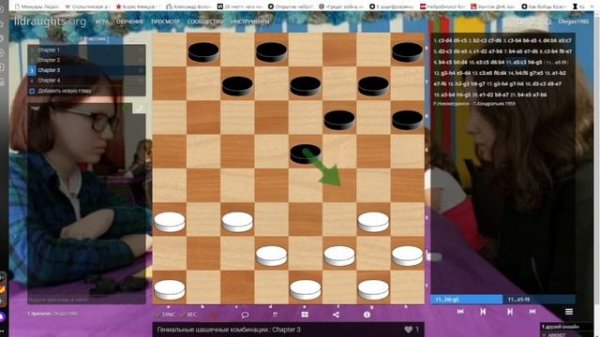 Гениальные шашечные комбинации. №1