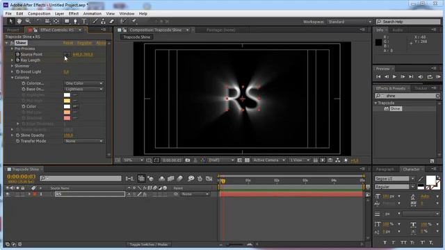 Как создать заставка в плагин Trapcode Shine смотреть онлайн