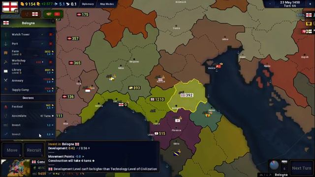 Unification Of Italy in 1400 - Age Of Civilization 2 - Timelapse- EP 1 смотреть онлайн