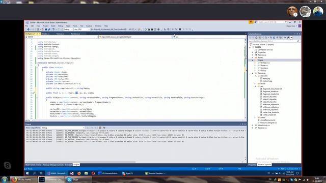 C# Xamarin Android SGWW Project 2 - Textures and GLObject classes, Camera position