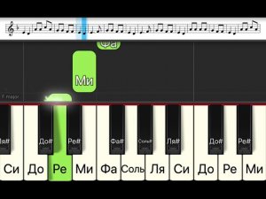Во поле берёза стояла (легкая песня одним пальцем на пианино + ноты)