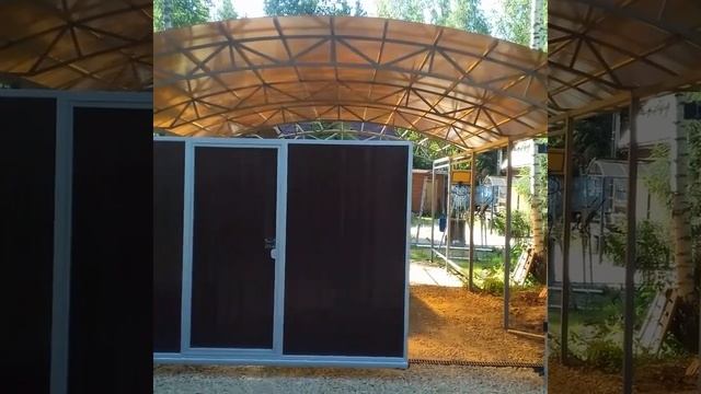 Навес для авто., откатные ворота.!Заказ завершён., Заказчик доволен.!!! смотреть онлайн