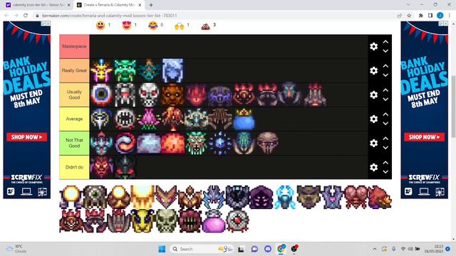 Infernum Calamity boss tier list смотреть онлайн