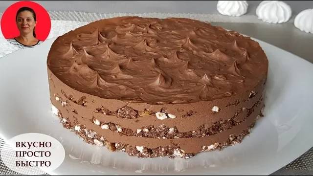 БЕЗ ДУХОВКИ ✧ Шоколадный Торт по мотивам Киевского Торта ✧ Готовится Быстро и Просто смотреть онлайн