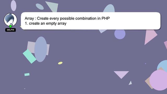 Array : Create every possible combination in PHP смотреть онлайн