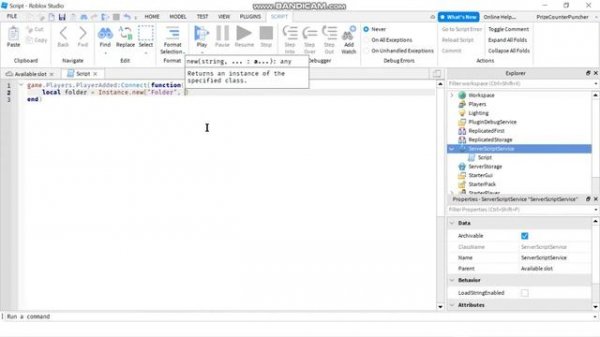 Player Added Events (PlayerAdded) (Roblox Studio Tutorial for New Beginners Series) (N046)