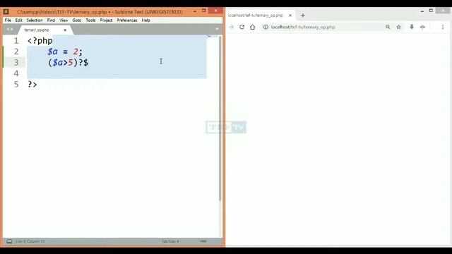 Ternary operator in PHP смотреть онлайн