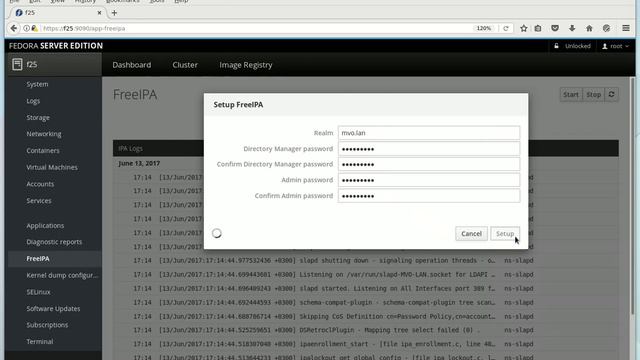 Cockpit - FreeIPA Setup MVPOC смотреть онлайн