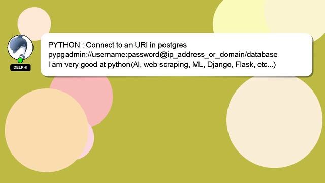 PYTHON : Connect to an URI in postgres смотреть онлайн