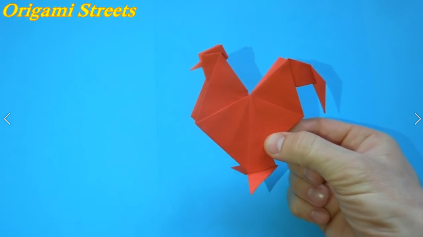 Оригами ПЕТУХ ИЗ БУМАГИ.mp4 смотреть онлайн
