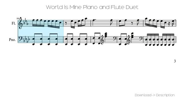 World Is Mine Piano And Flute Duet смотреть онлайн