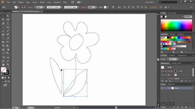 Урок #61 Смягчение и удаление путей в Adobe Illustrator Полный курс обучение с нуля смотреть онлайн