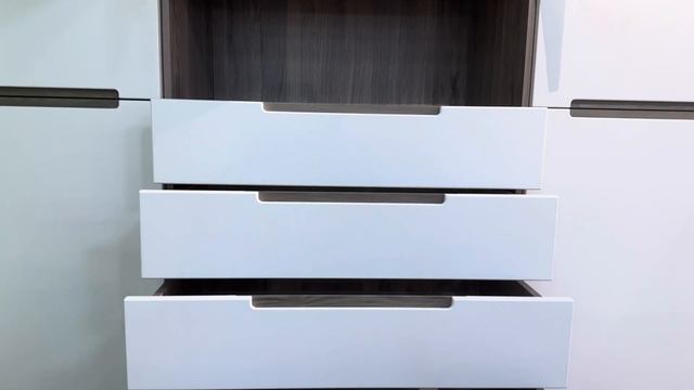 255635 СТЕФАНИЯ Дуб Маувелла PR/Белый; Шкаф двустворчатый с ящиками (арт. ЛД 413.010). смотреть онлайн