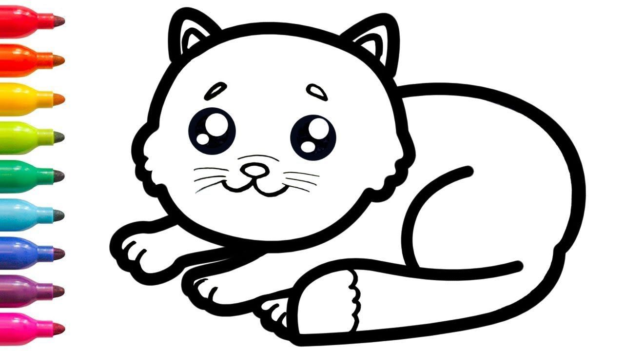 Bolalar Uchun Mushukni Qanday Chizish Kerak|How To Draw A Cat For Children