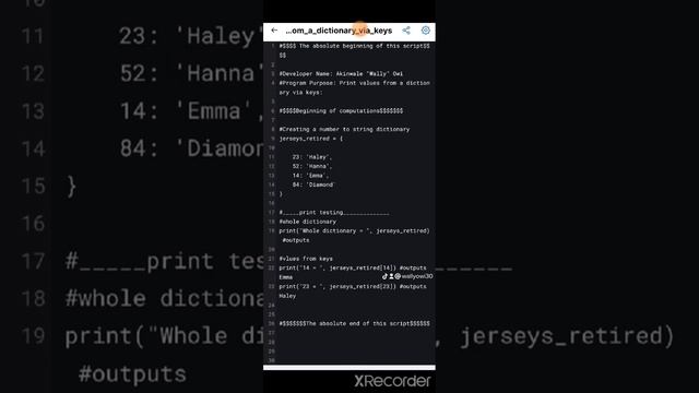 Python 3: Print values from a dictionary via keys#pceptutoring #pceptutors смотреть онлайн