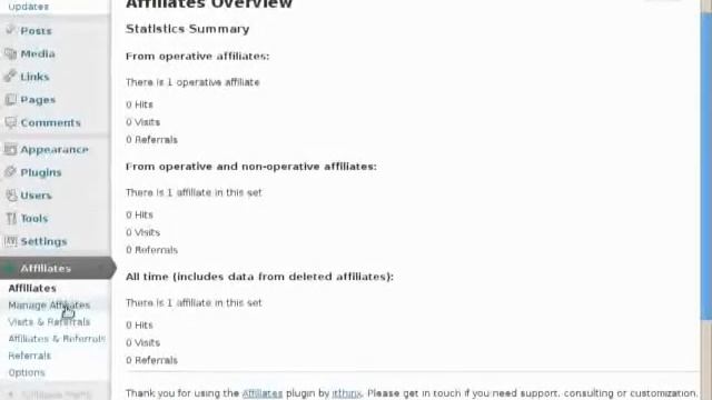 WordPress 3.2.1 with Affiliates Plugin 1.0.1 - Adding a new affiliate смотреть онлайн