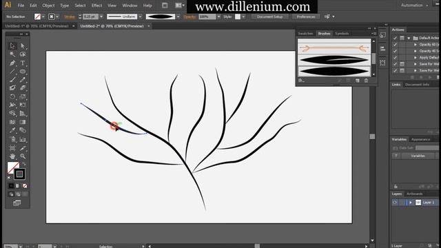 How to Make Leaf Brush - Tree Illustration Vector - Illustrator Tutorial for Beginners - Dillenium смотреть онлайн