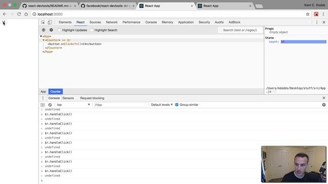 Use React DevTools смотреть онлайн