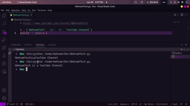 How to use join method in python easily смотреть онлайн