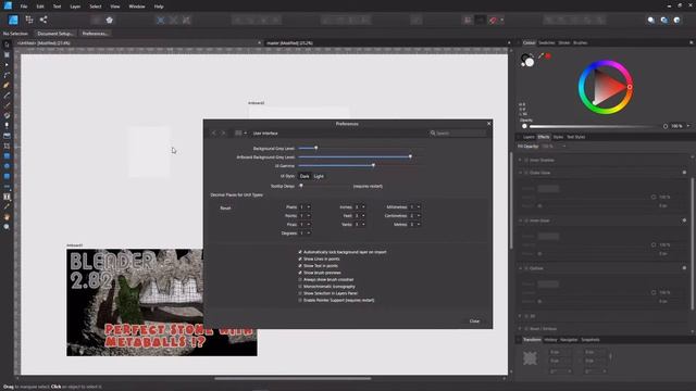 Affinity Designer changing the artboard background color смотреть онлайн