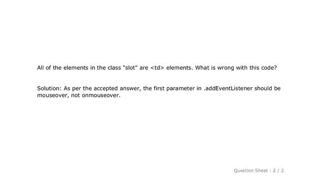 HTML : addEventListener "onmouseover" Not Working on Table Cells смотреть онлайн