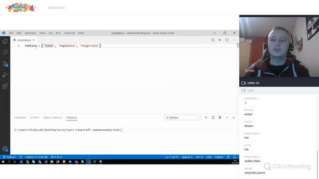 Logika, pętle i kolekcje czyli 3 lekcja programowania w Python смотреть онлайн