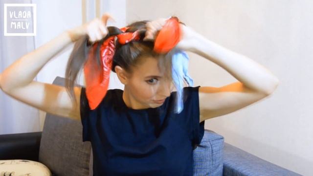 КУДРИ из ПЛАТКА БЕЗ ВРЕДА для волос - БЕЗ плойки и бигуди - ПРИЧЕСКА на 14 февраля 2019 смотреть онлайн