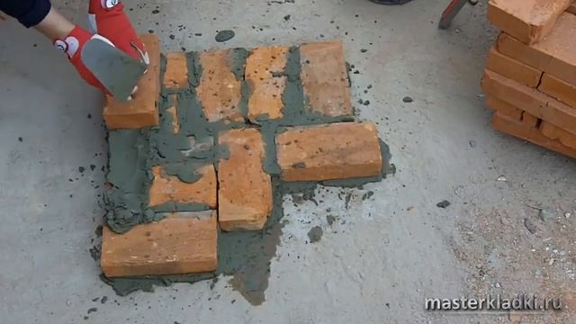 кладка кута в 1,5 цеглини однорядка