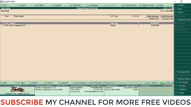 Shift + Enter | Tally.ERP9 Shortcut | To Explode a line into it's details смотреть онлайн