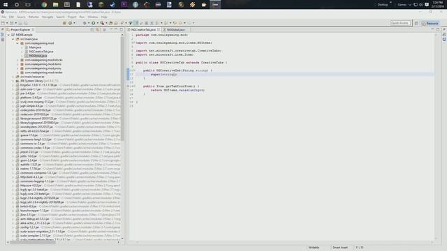 Minecraft Modding 1.8.9 - S3E5 - CreativeTabs! смотреть онлайн