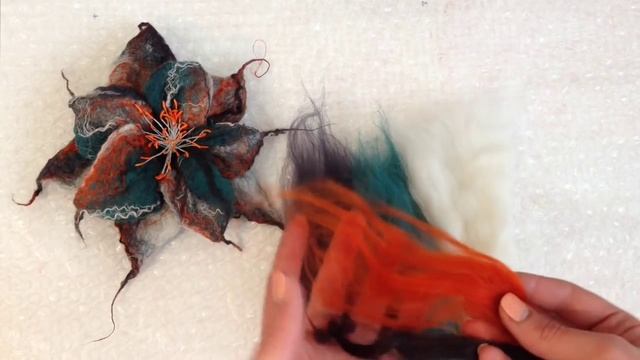 FELTING & ВАЛЯНИЕ. Как свалять цветок из шерсти смотреть онлайн