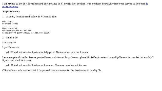 SSH host: Could not resolve hostname смотреть онлайн