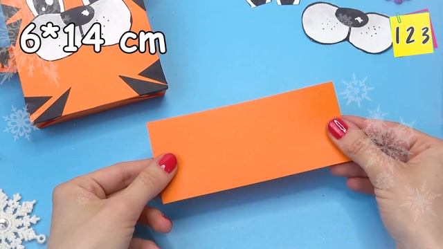 Symbol 2022 tiger - Gift bag tiger Christmas paper crafts смотреть онлайн