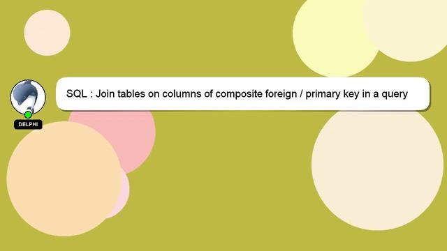 SQL : Join tables on columns of composite foreign / primary key in a query смотреть онлайн