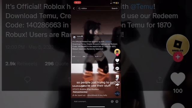 Roblox and Temu collaboration ?? ROBLOX NEWS смотреть онлайн