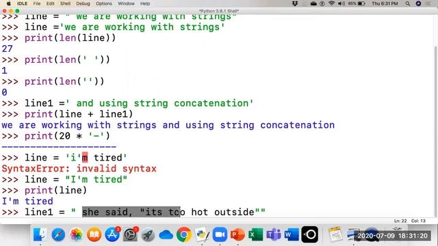 Strings in Python Week 5 Lecture 10 смотреть онлайн