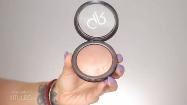 Golden Rose Mineral Terracotta Powder Highlighter Swatch HYPOALLERGEEN MAKE UP