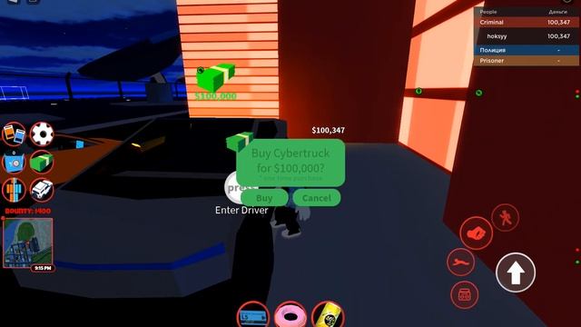 Купил Tesla Кибертрак! И ограбил банк в Jailbreak Roblox смотреть онлайн