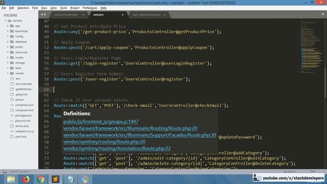 #62 Make E-com website in Laravel 5.6 | User Register Form | Add User in table | Logout смотреть онлайн