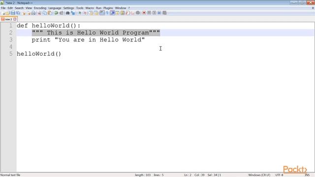 Learning Python : Functions | packtpub.com смотреть онлайн