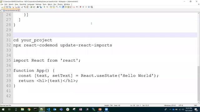 React v17 New JSX Transform смотреть онлайн