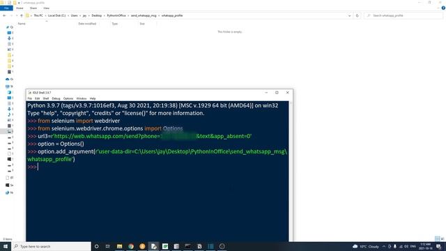 Send WhatsApp Message Using Python смотреть онлайн