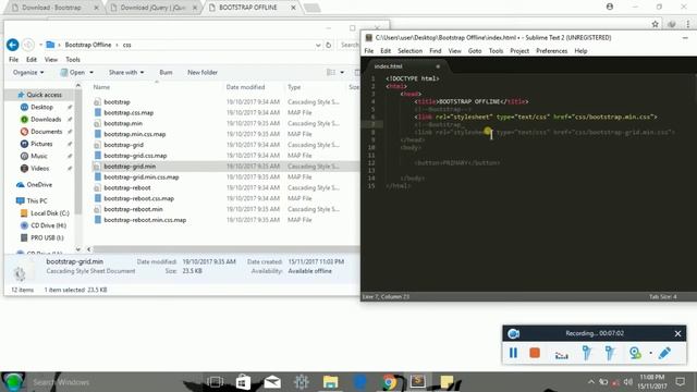 How to USE BOOTSTRAP OFFLINE for OFFLINE EDITOR смотреть онлайн
