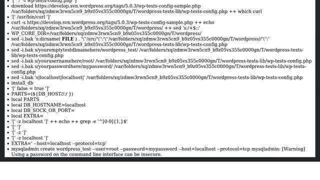 Wordpress: Wordpress and Wordpress-test-lib not getting added to tmp folder смотреть онлайн