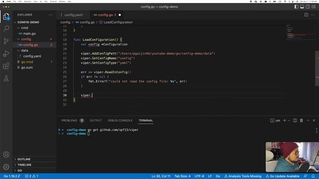Golang Viper load config ( Part 1 ) смотреть онлайн