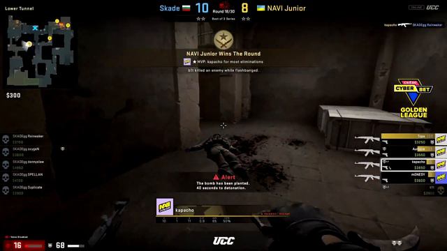 МОНЕСИ ИГРАЕТ ОЧЕНЬ НАПРЯЖЕННЫЙ МАТЧ ЗА НАВИ! Na'Vi Junior vs SKADE / M0NESY НАРЕЗКА (CS:GO) смотреть онлайн